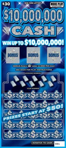 $10,000,000 CASH scratch-off ticket
