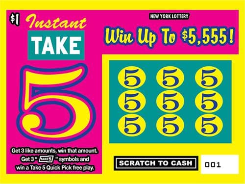 INSTANT TAKE 5 scratch-off ticket