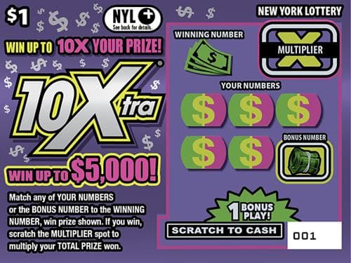 10Xtra scratch-off ticket