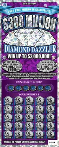 $300 Million Diamond Dazzler scratch-off ticket