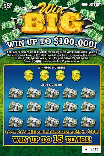 Win Big scratch-off ticket