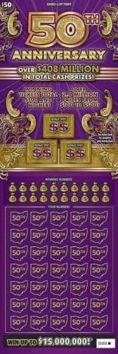50th Anniversary scratch-off ticket