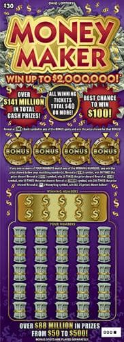 Money Maker scratch-off ticket