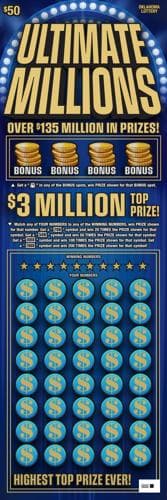 Ultimate Millions scratch-off ticket