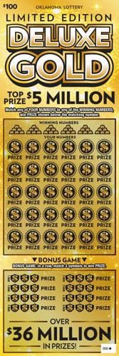 Deluxe Gold scratch-off ticket