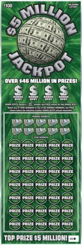 $5 Million Jackpot scratch-off ticket