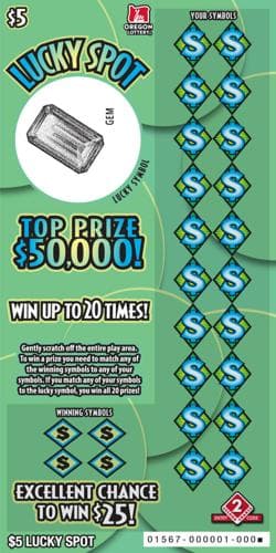 Lucky Spot scratch-off ticket