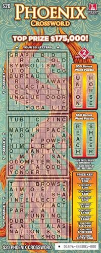 Phoenix Crossword scratch-off ticket