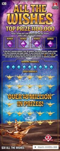 All the Wishes scratch-off ticket