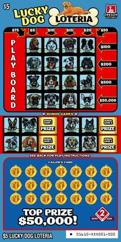 Lucky Dog Loteria scratch-off ticket