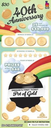 40th Anniversary scratch-off ticket