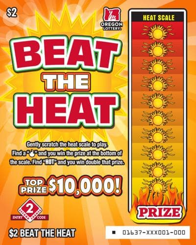Beat The Heat scratch-off ticket