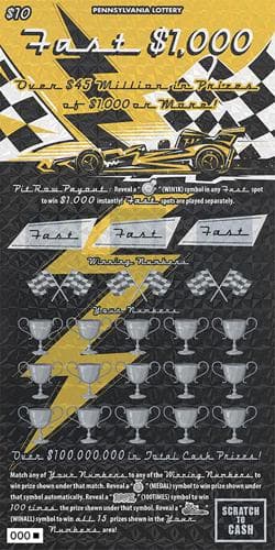 Fast $1,000 scratch-off ticket