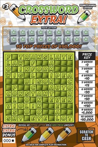 Crossword Extra scratch-off ticket