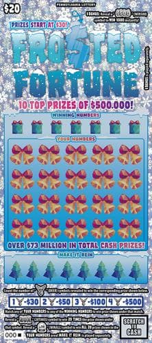 Fro$ted Fortune scratch-off ticket