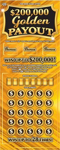$200,000 GOLDEN PAYOUT scratch-off ticket