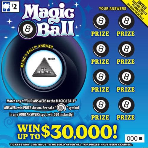 MAGIC 8 BALL™ scratch-off ticket
