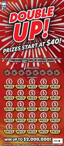 Double Up! scratch-off ticket