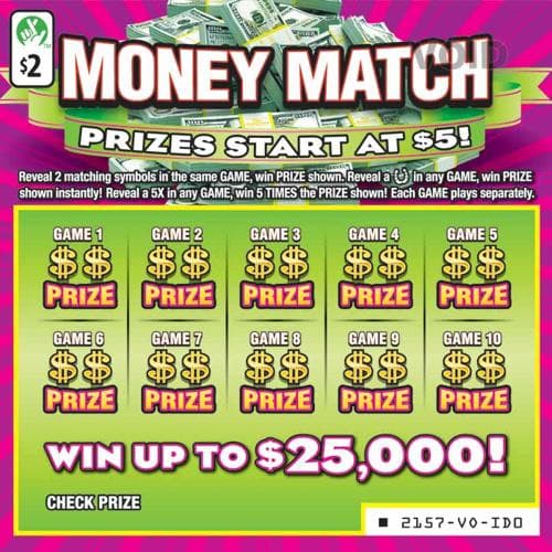 Money Match scratch-off ticket