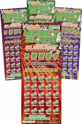 Money Blitz scratch-off ticket