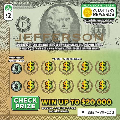 JEFFERSON scratch-off ticket