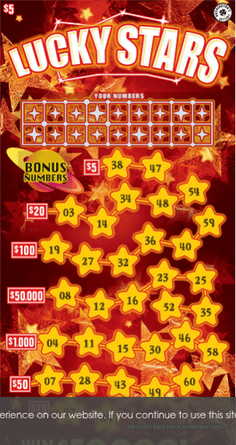 LUCKY STARS (100) scratch-off ticket