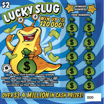 LUCKY SLUG scratch-off ticket