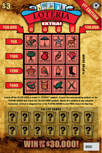 LOTERIA EXTRA! scratch-off ticket