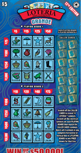 LOTERIA GRANDE 12TH EDITION scratch-off ticket