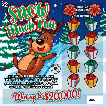 SNOW MUCH FUN scratch-off ticket
