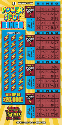 POWER SPOT BINGO scratch-off ticket