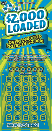 $2,000 LOADED scratch-off ticket
