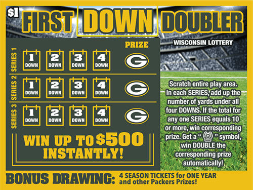 FIRST DOWN DOUBLER scratch-off ticket