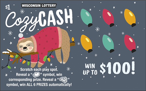 COZY CASH scratch-off ticket