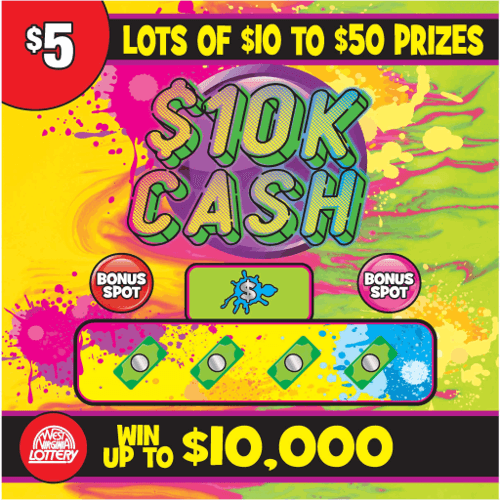 $10K CASH scratch-off ticket