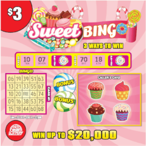 BEAR-SWEET-BURGER-WATER BINGO scratch-off ticket